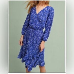 Anthropologie Plenty by Tracy Reese Aleah Dress in Blue Ink Star